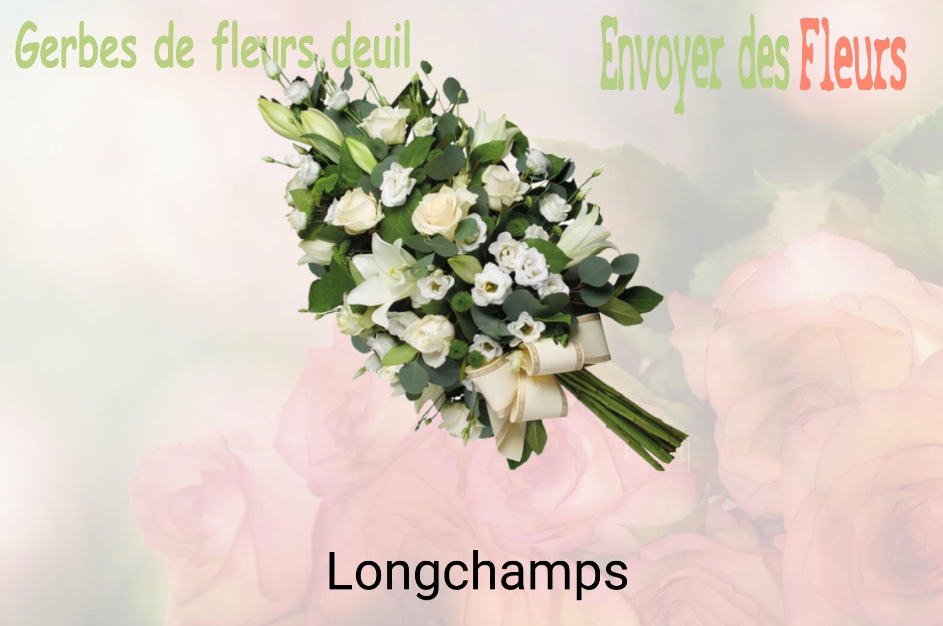 Gerbe de fleurs de deuil livrée à Longchamps